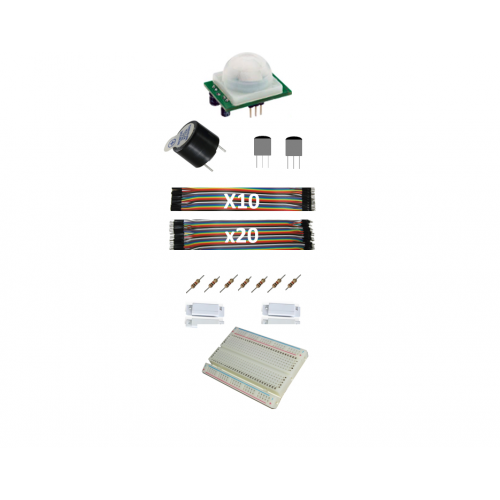 DIY Alarm Kit - Motion sensor, door contacts, temperature, buzzer siren