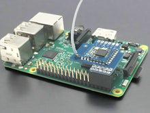 A Raspberry Pi 3B computer with an attached IoT Gateway module featuring a wire whip antenna, a micro-USB power module, and a 10-pin header.
